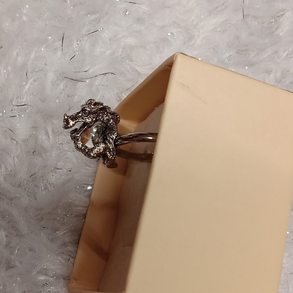 5 for $10 Handmade Silver Tone Incandescent Ball Dragon Ring Size 8 - Picture 6 of 11